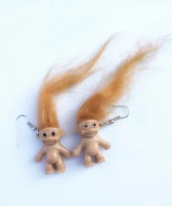 Retro Troll Doll 90s Kitsch Earrings