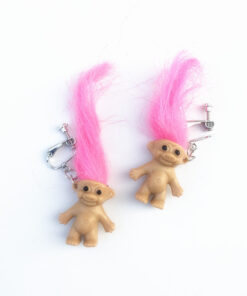 Retro Troll Doll 90s Kitsch Earrings