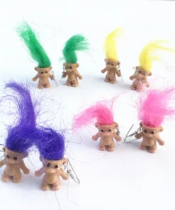 Retro Troll Doll 90s Kitsch Earrings