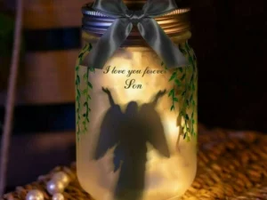 Glowing Angel Memorial Bottle