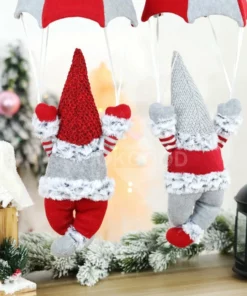 Lovely Santa Gnome With Parachute For Christmas Decor