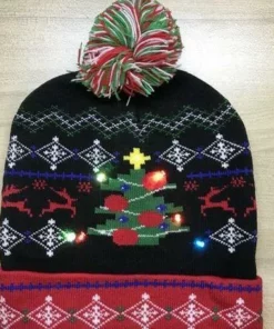 LED տրիկոտաժե ամանորյա գլխարկ (🎅 Սուրբ Ծննդյան վաղ հատուկ առաջարկ - 50% ԶԵՂՉ)