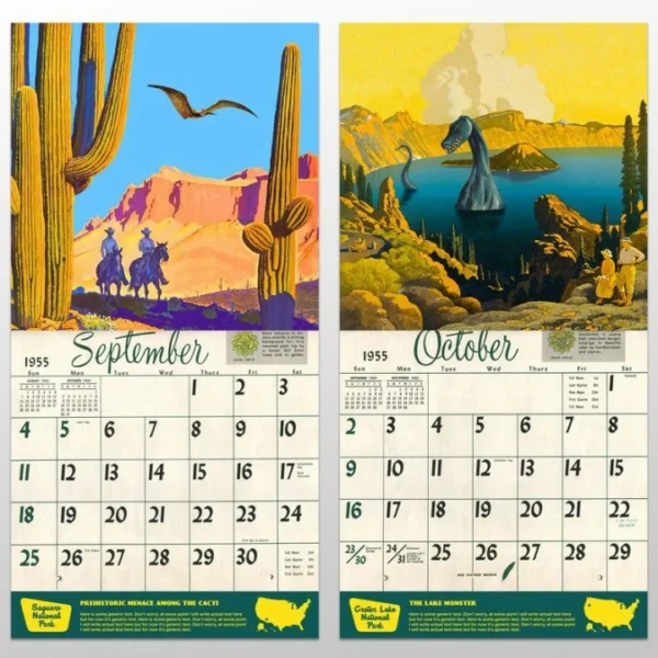 2022 National Park Monsters Kalender