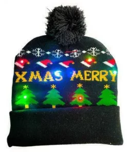 LED pletená vánoční čepice (🎅 předčasná vánoční speciální nabídka – 50% sleva)