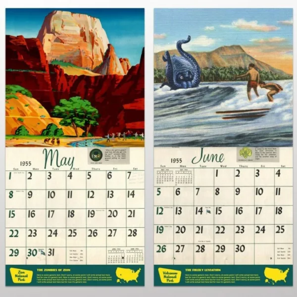 2022 National Park Monsters Kalender