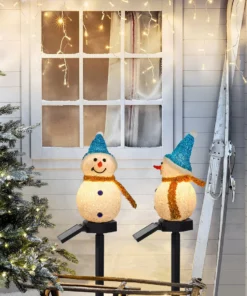 Christmas sales 50%OFF-- Waterproof solar snowman lamp.