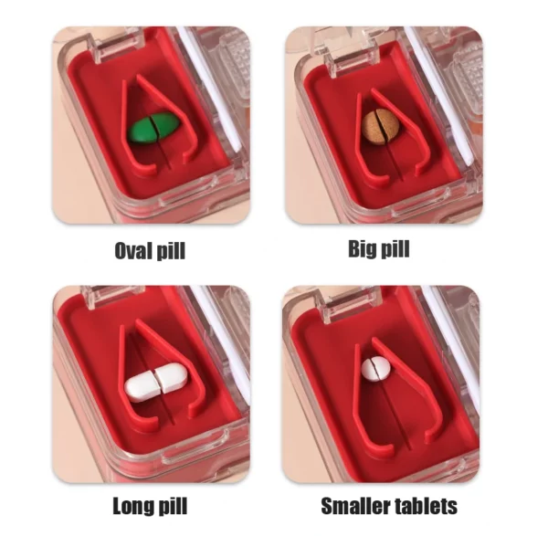 🔥3-in-1 tabletkalarni kesish uchun quti