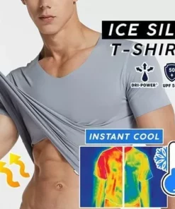 T-shirt ad asciugatura rapida impermeabile anti-sporco in seta di ghiaccio