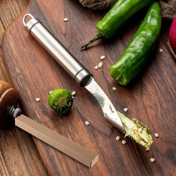 (Mother's Day Sale-50% OFF) Pepper Corer Serrated Seed Remover