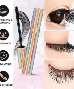 (Vente chaude pour la fête des mères - 48% de réduction) Mascara imperméable à séchage rapide à boucles longues et épaisses 4D Starry Sky