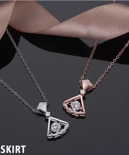 Sterling Silver Shimmering Heart Stone Necklace💓