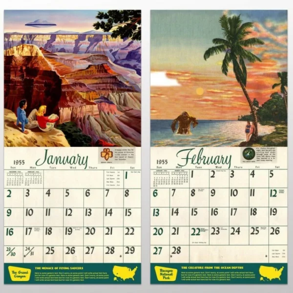 2022 National Park Monsters Calendar