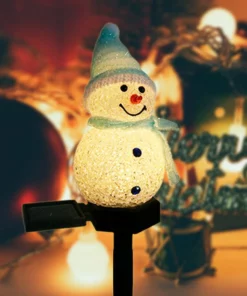Christmas sales 50%OFF-- Waterproof solar snowman lamp.