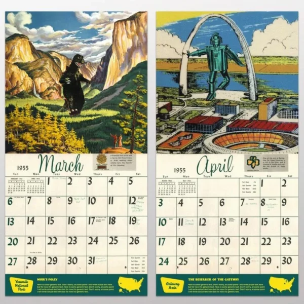 2022 National Park Monsters Kalender