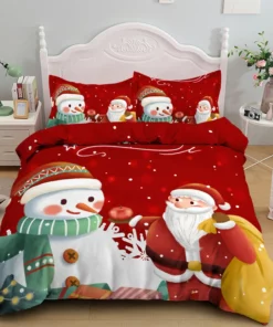 Božićni set posteljine od popluna Red Truck. Ovo je najdivnije vrijeme 💗