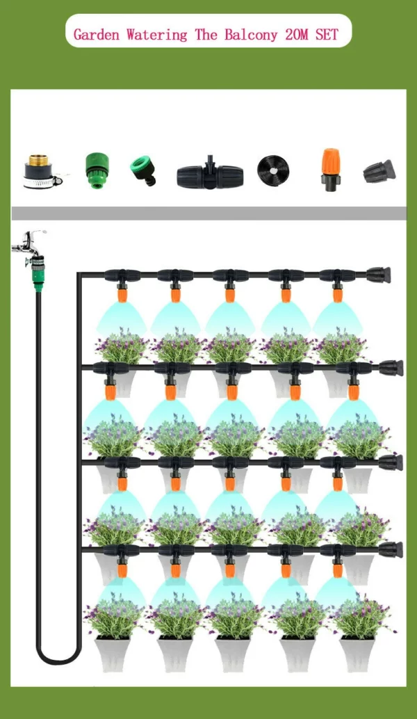 【Venta caliente de verano】Sistema de riego automático de niebla fría