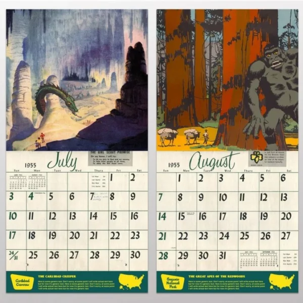 2022 National Park Monsters Calendar