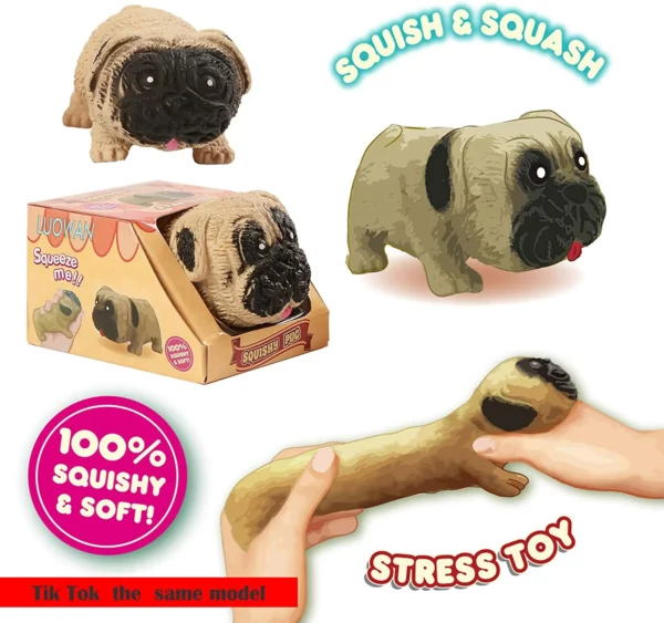 (イースターセール - SAVE 50% OFF) Squishy Pug Dog - 2 つ購入するとさらに 10% オフ