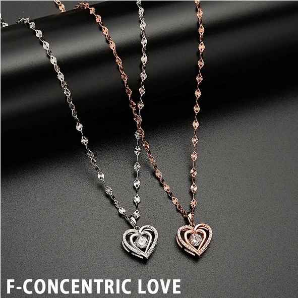 Collana in pietra di cuore scintillante in argento sterling 💓