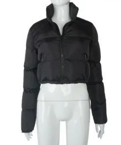 Gacmo-dheere Zipper Naqshad Jaakada Gilet Puffer