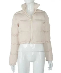 Gacmo-dheere Zipper Naqshad Jaakada Gilet Puffer