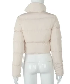 Gacmo-dheere Zipper Naqshad Jaakada Gilet Puffer