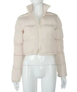 Long Sleeve Zipper Design Gilet Puffer Jacket