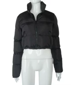 Long Sleeve Zipper Design Gilet Puffer Jacket