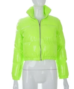 Dealbhadh Zipper Muinchille Fada Jacket Puffer Gilet