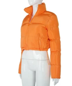 Long Sleeve Zipper Design Gilet Puffer Jacket