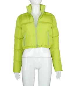 Long Sleeve Zipper Design Gilet Puffer Jacket