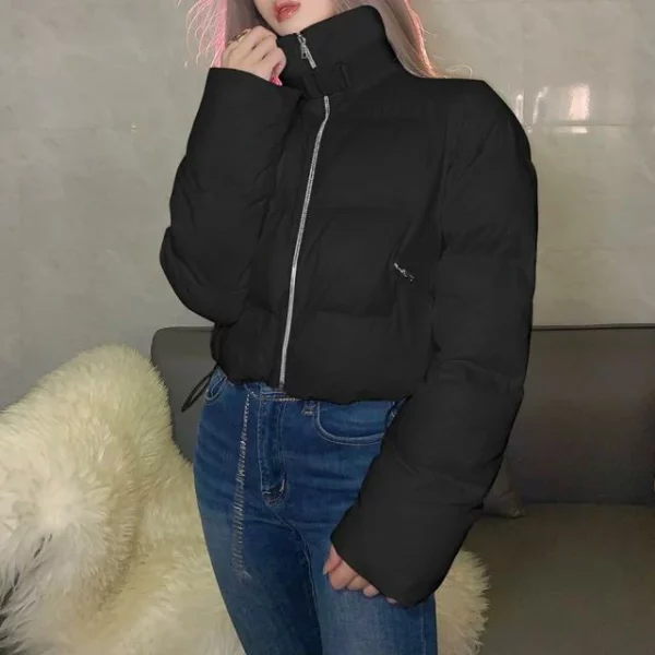 Long Sleeve Zipper Design Gilet Puffer Jacket