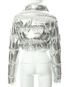 Gacmo-dheere Zipper Naqshad Jaakada Gilet Puffer