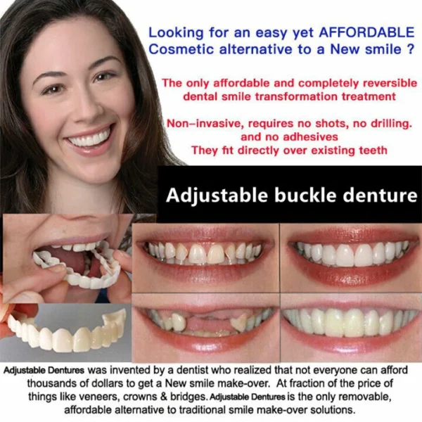 (🎄Christmas sale - 🔥30% off) Adjustable dentures😁 recommended by German doctor dentist👨‍⚕.