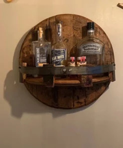 NEW YEARS SALE - 50% OFF - Bourbon Whiskey Barrel Shelf