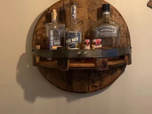 NEW YEARS SALE - 50% OFF - Bourbon Whiskey Barrel Shelf