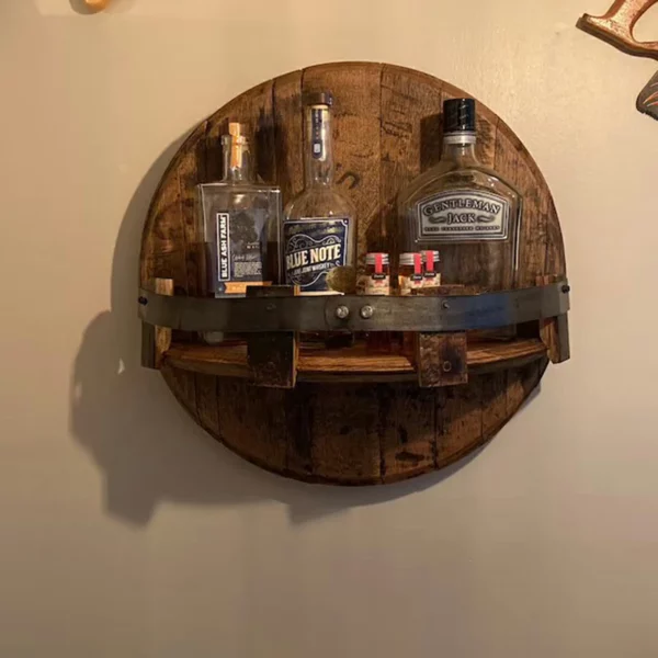 NEUJAHRESVERKAUF - 50 % RABATT - Bourbon Whiskey Barrel Shelf