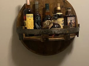NEW YEARS SALE - 50% OFF - Bourbon Whiskey Barrel Shelf