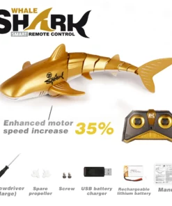 (50% ATLAIDE) Dāvanas bērniem🎁2.4 G reālistiska tālvadības pults haizivs rotaļlieta