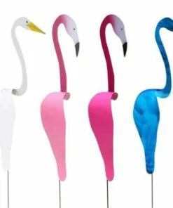 Funny Swirl Whimsical Flamingo Garden Decoration