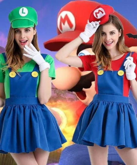 Sexy Super Mario Costume Rau Cov Poj Niam