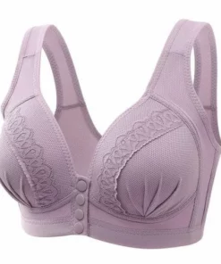 [3 pezzi] Comodo reggiseno traspirante con bottoni frontali