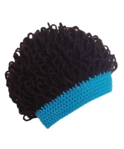 Early Christmas Sale-Handmade Wool Wavy Hair Cap