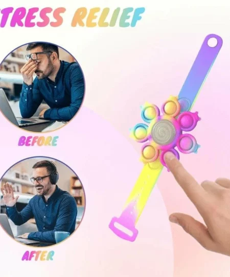 Sicon Dynamic Led Anti-stress Spinning Pop Bubble Wristband