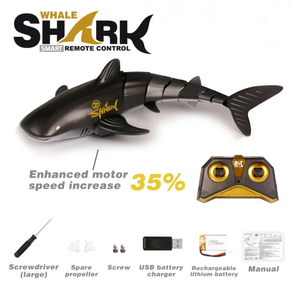 (50% OFF-Sale)Kado's foar bern🎁2.4G Realistysk Shark Toy op ôfstânsbetsjinning