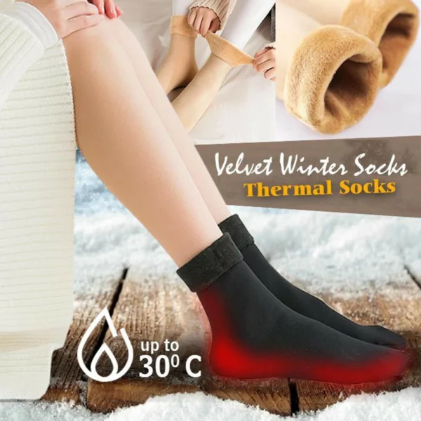 (🎄Oferta anticipada de Navidad AHORA - 50 % DE DESCUENTO) Calcetines térmicos de invierno de terciopelo