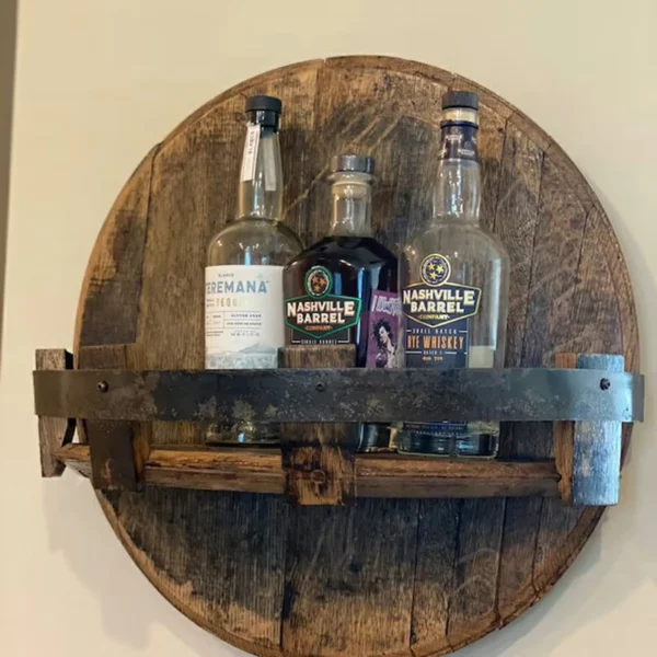 NEUJAHRESVERKAUF - 50 % RABATT - Bourbon Whiskey Barrel Shelf