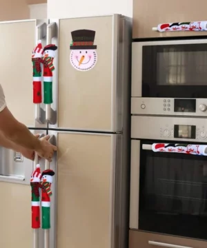 SNOWMAN KITCHEN HANDLE DOOR COVERS (SET OF 3)