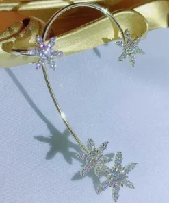 Christmas Diamond And Zirconia Earrings Without Holes