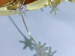 Christmas Diamond And Zirconia Earrings Without Holes